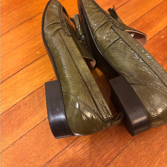 Zara Olive Green Tassel Loafers - Picture 5 of 6